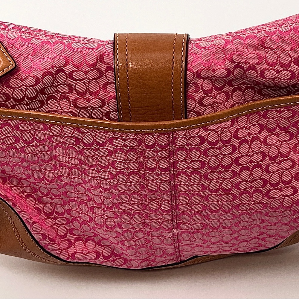 VINTAGE Coach Soho Y2K Pink Signature C Leather Shoulder Bag Very Rare - Picture 5 of 13